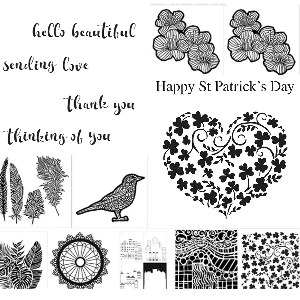 

flower and bird for New Arrival 2025 Stencil For DIY Scrapbooking Crafts Maker Photo Album Template Handmade Decoration