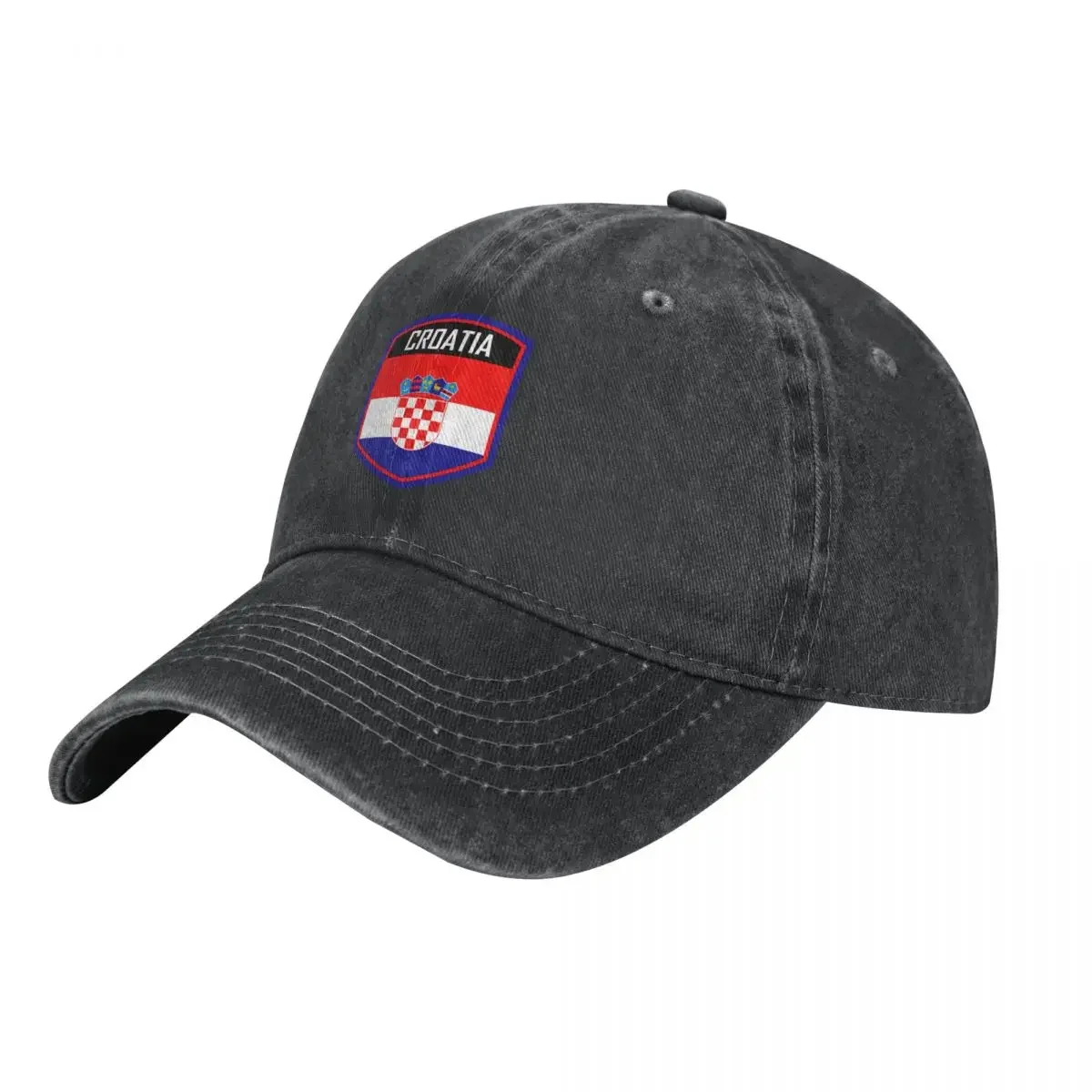 

Croatia Flag Emblem Cowboy Hat Wild Ball Hat Men'S Baseball Cap Women'S