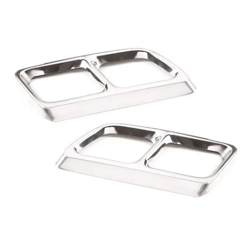 

2 шт., серебристый/глянцевый черный автомобильные аксессуары, внутренний хвостовой глушитель, крышка выхлопной трубы для Cadillac XT6 2020-2021