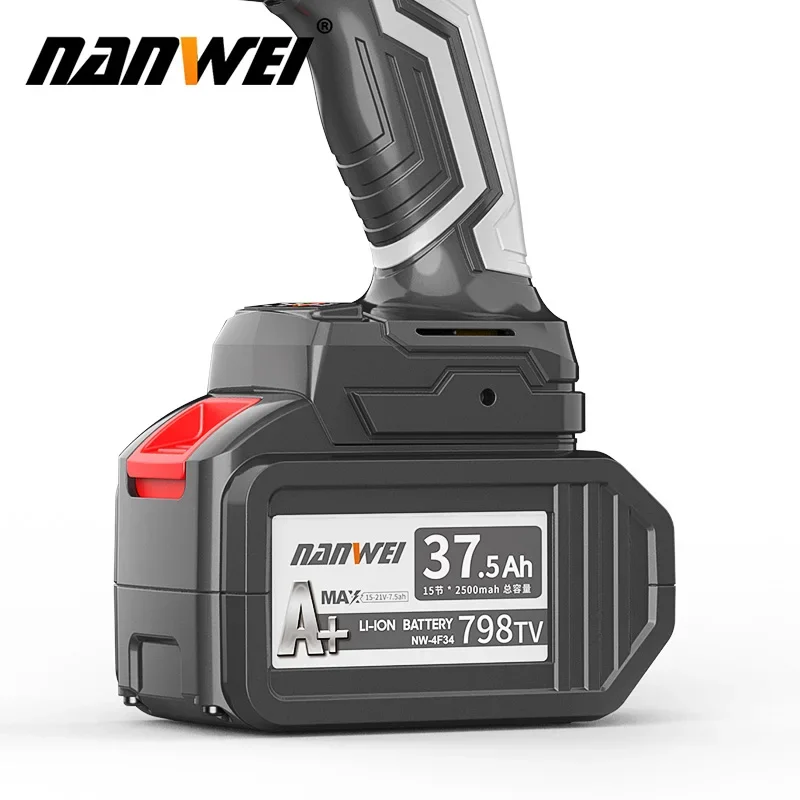 NANWEI Power Wrenches Brushless Impact Wrench 1/2" High Torque Electric Wrench Truck Car Repair Tools images - 6