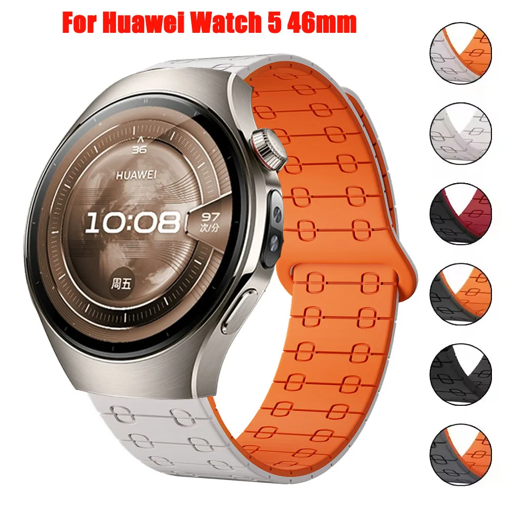 Cinturino in silicone da 22mm per Huawei Watch 5 46mm GT5 Pro GT4 GT3 GT2 cinturino sportivo con cinturino magnetico per Xiaomi Watch S4 S3 S2 S1 attivo