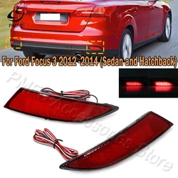 PMFC 1 Pair LED Rear Bumper Reflector Brake Light Warning Lamp Car Styling For Ford Focus 3 2012 2013 2014 Sedan Hatchback
