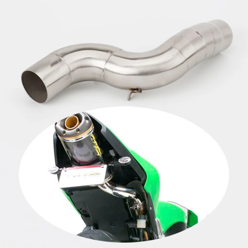 ZX6R ZX-6R 636 Motorcycle Carbon Fiber Exhaust Muffler Mid Link Pipe for Kawasaki ZX6R 2007-2008 636 2004-2008