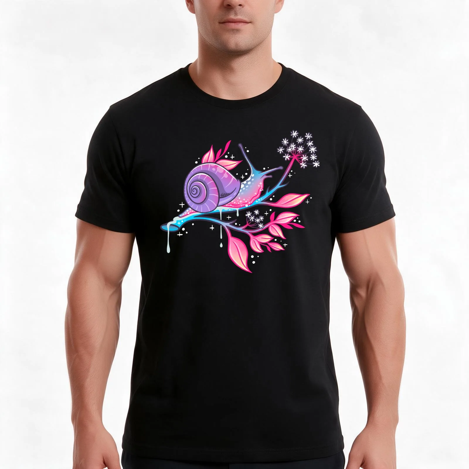 Snail T-Shirt, Summer Casual Cotton Tee, Oversized Streetwear Tops, Vintage Graphic Print, Loose Fit Short Sleeve, 100% Cotton