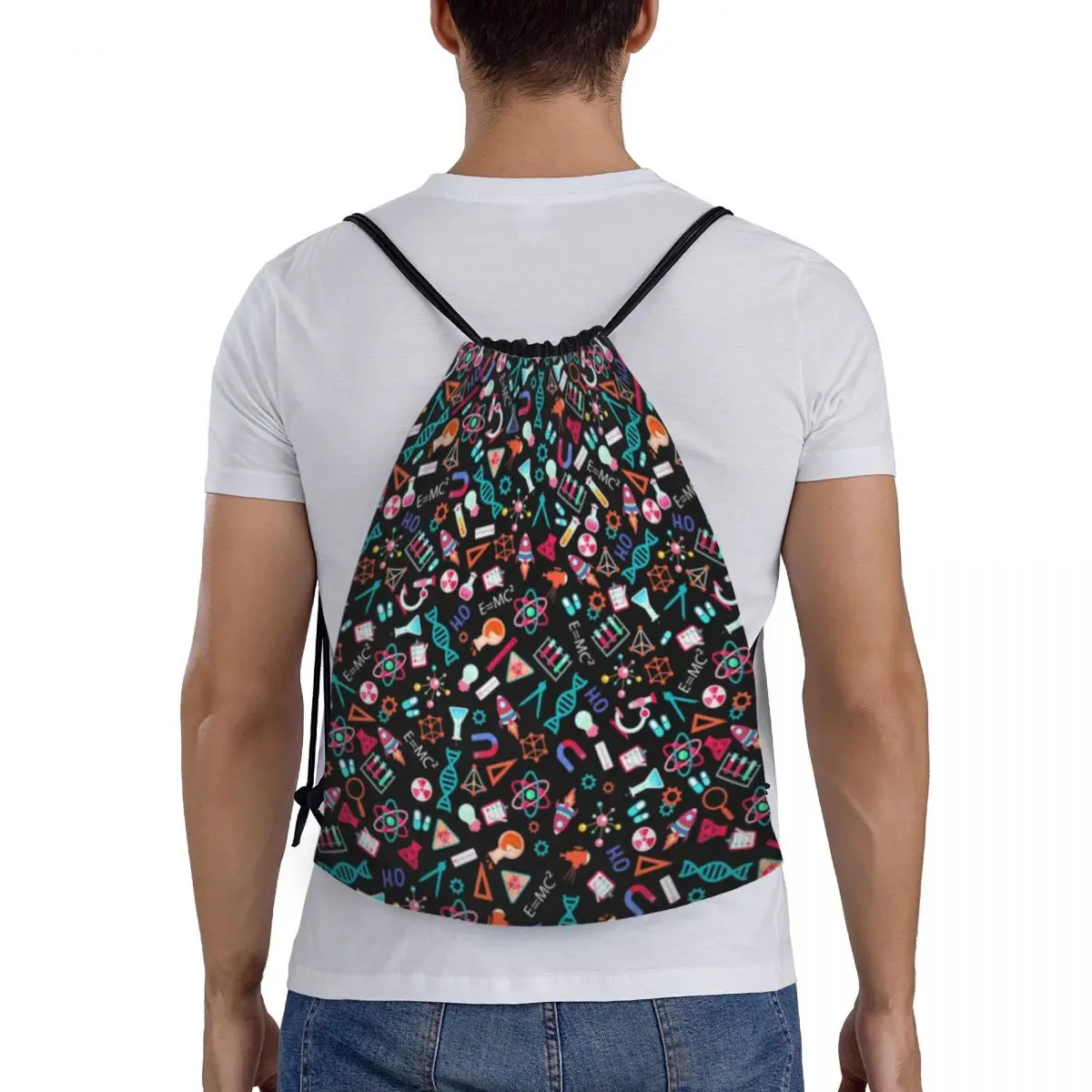 Sac à Dos de Rangement Personnalisé pour Amoureux de la Chimie, observateur, de Proximité, pour les Sciences, Laboratoire, Technologie, dehors, Gym, pour Homme et Femme