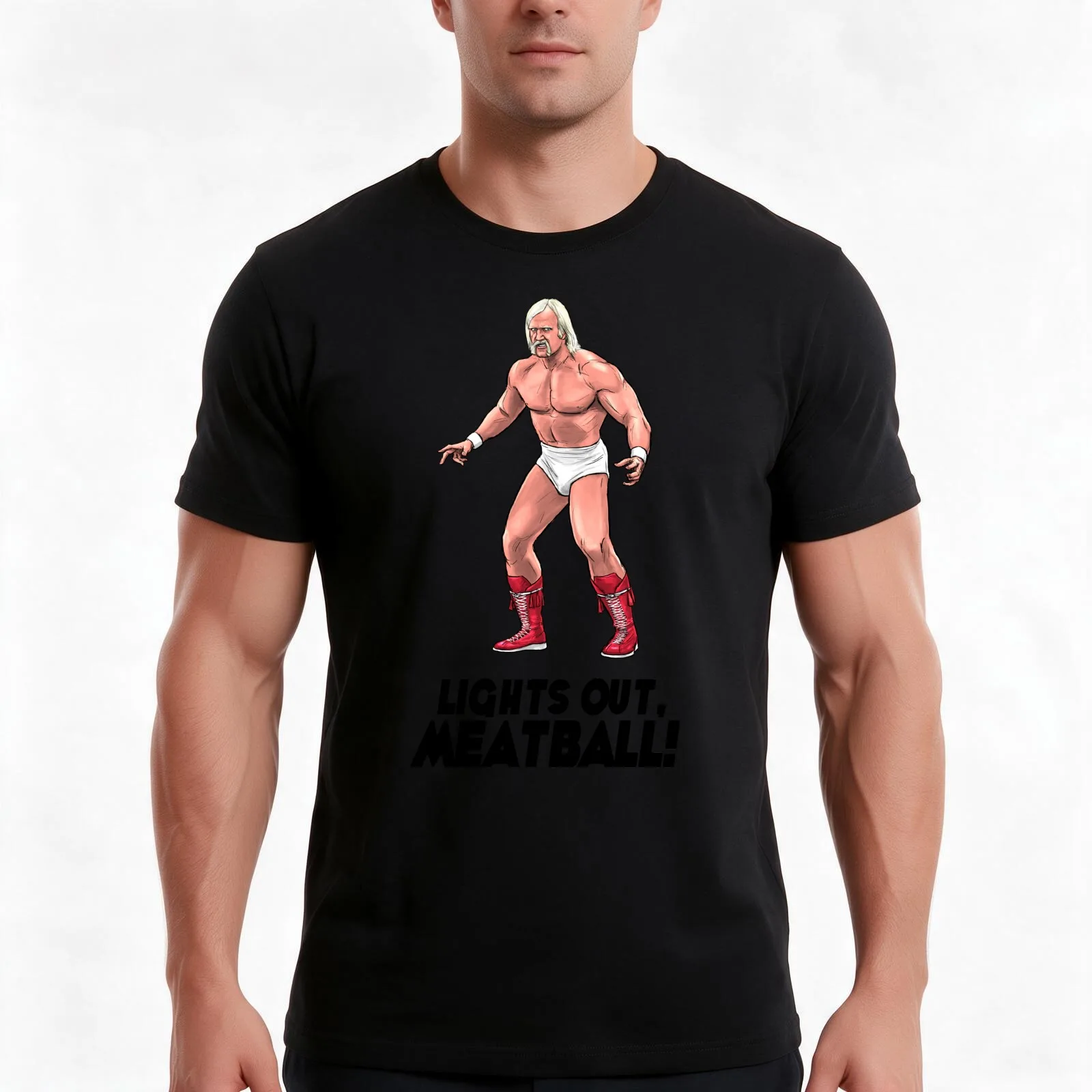 Lights Out, Meatball! 1982 T-Shirt, Summer Casual Cotton Tee, Oversized Streetwear Tops, Vintage Graphic Print, Unisex Men Women