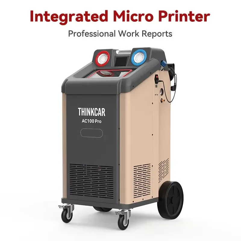 AC100 PRO V2.0 fully automatic air conditioner maintenance machine with intelligent database, supports dual refrigerants