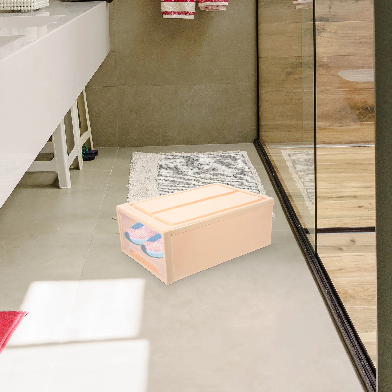 

Transparent Clear Stackable Shoe Storage Box Organizer Multi-Functional Space Saving Shoes Storage Case Plastic Shoe