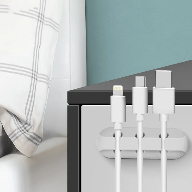 Cáp Lụa Người Tổ Chức Cáp USB Cuốn Gọn Linh Hoạt Quản Lý Cáp Kẹp Cho Chuột Tai Nghe Tai Nghe Chụp Tai Xe Giữ Cáp