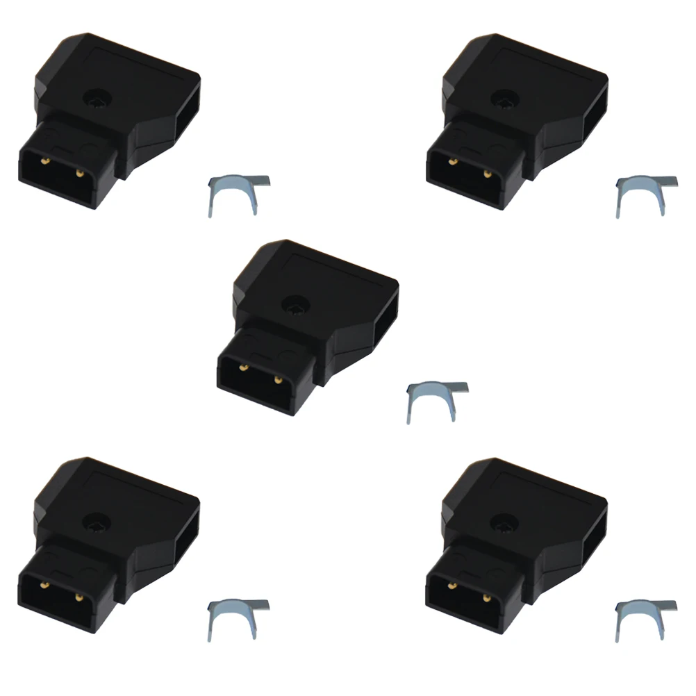 

5pcs D-TAP Connector Female Plug ABS Copper Replacement Electric Wire Photography DIY Power Cable Camera Monitor Recorder LED