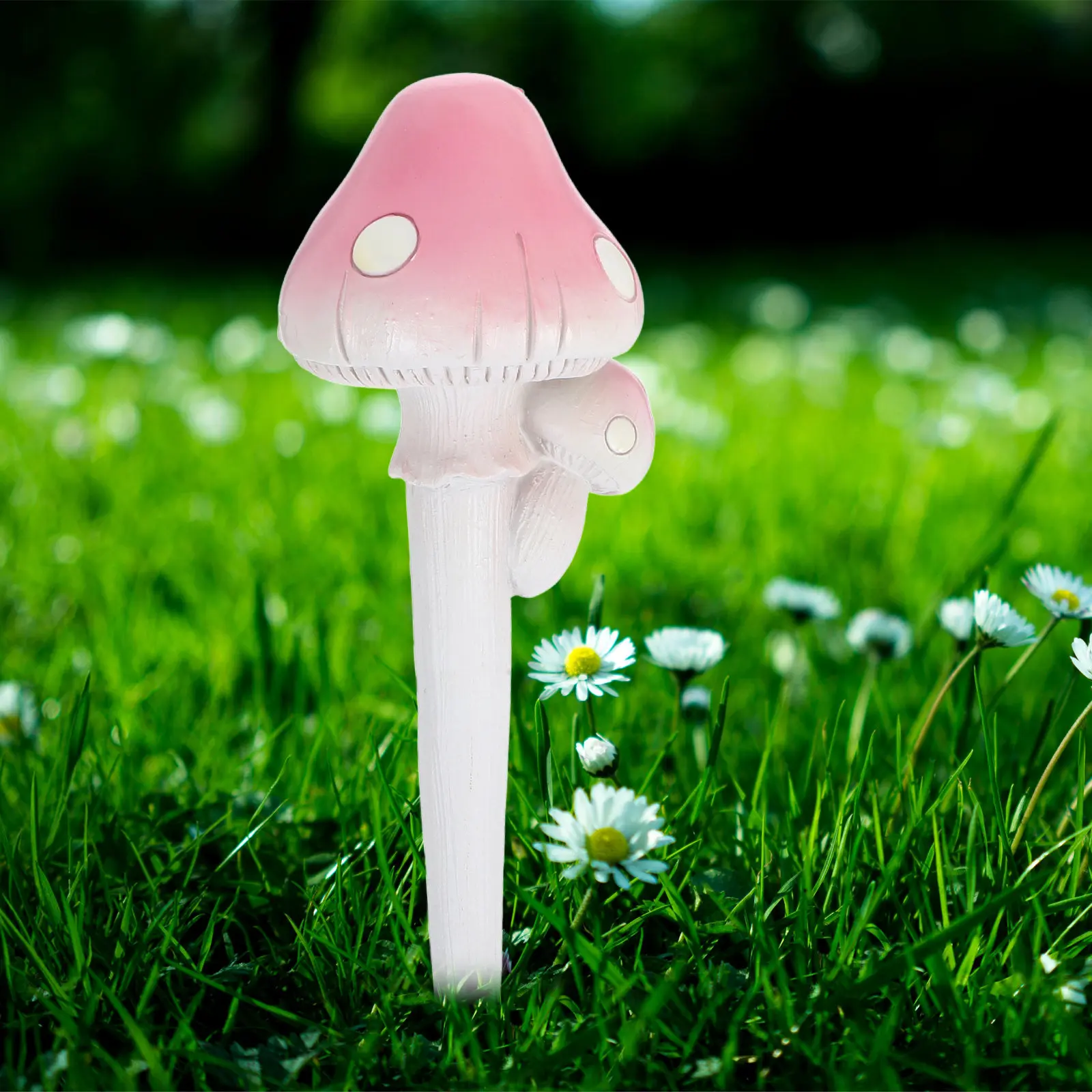 

Lifelike Resin Mushroom Statue Garden Decor Glow in The Dark Waterproof Sunlight Resistant for Yard Lawn Flower Bed Planter