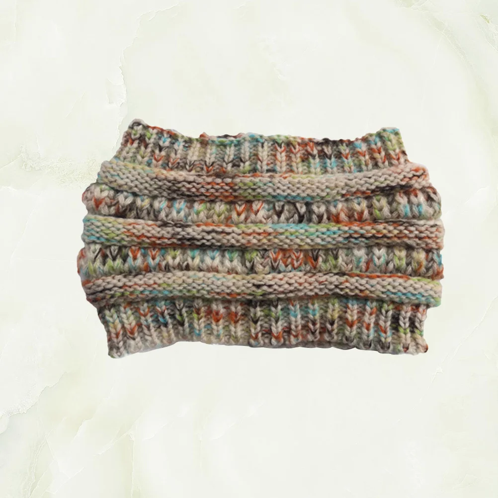 

Теплая флисовая вязаная шапка-бини, утолщенная уютная повязка для волос из пряжи, подходит для кемпинга, зимняя шапка, повязка на голову для йоги