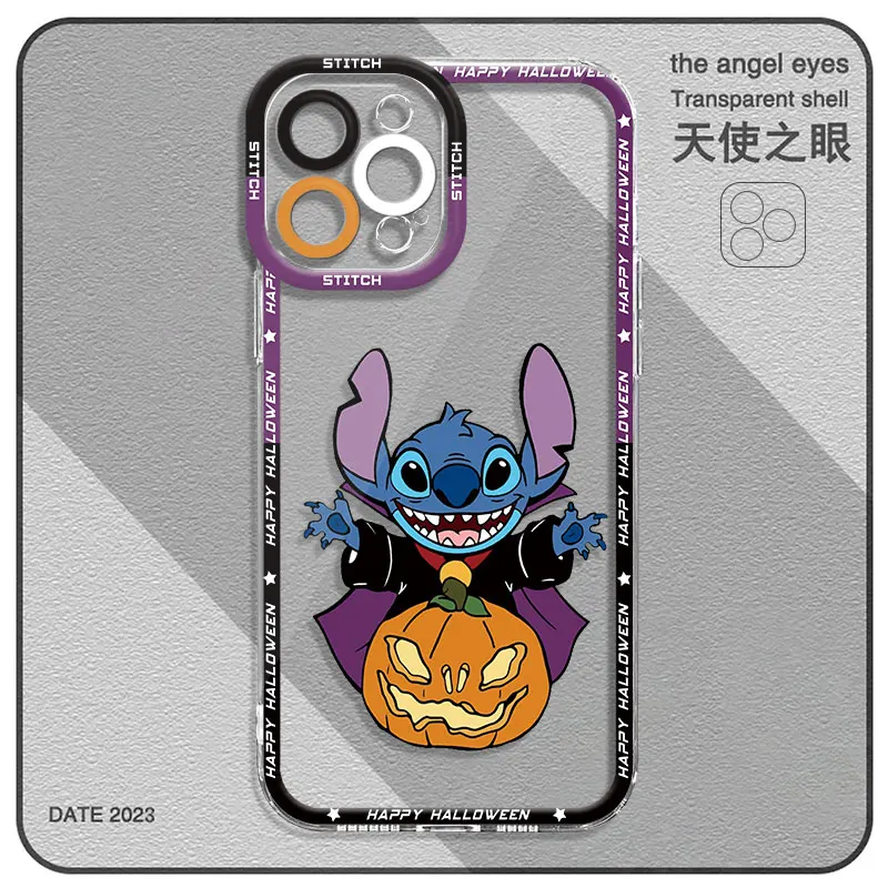 Happy Halloween Ghost Stitch Mickey Luxury Clear Case for Apple iPhone 16 15 pro max XR 14 13 12 Mini 11 XS XR X 7 8 plus Cover