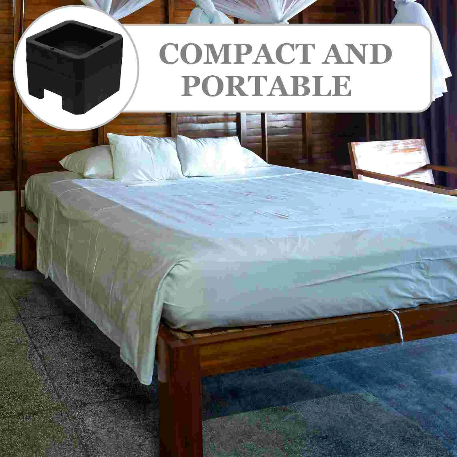4 Pcs Bed Mat Risers for Table Legs Lift Caster Wheels Raisers Lifts Desk Couch Accessories Dorm Foot Lifter