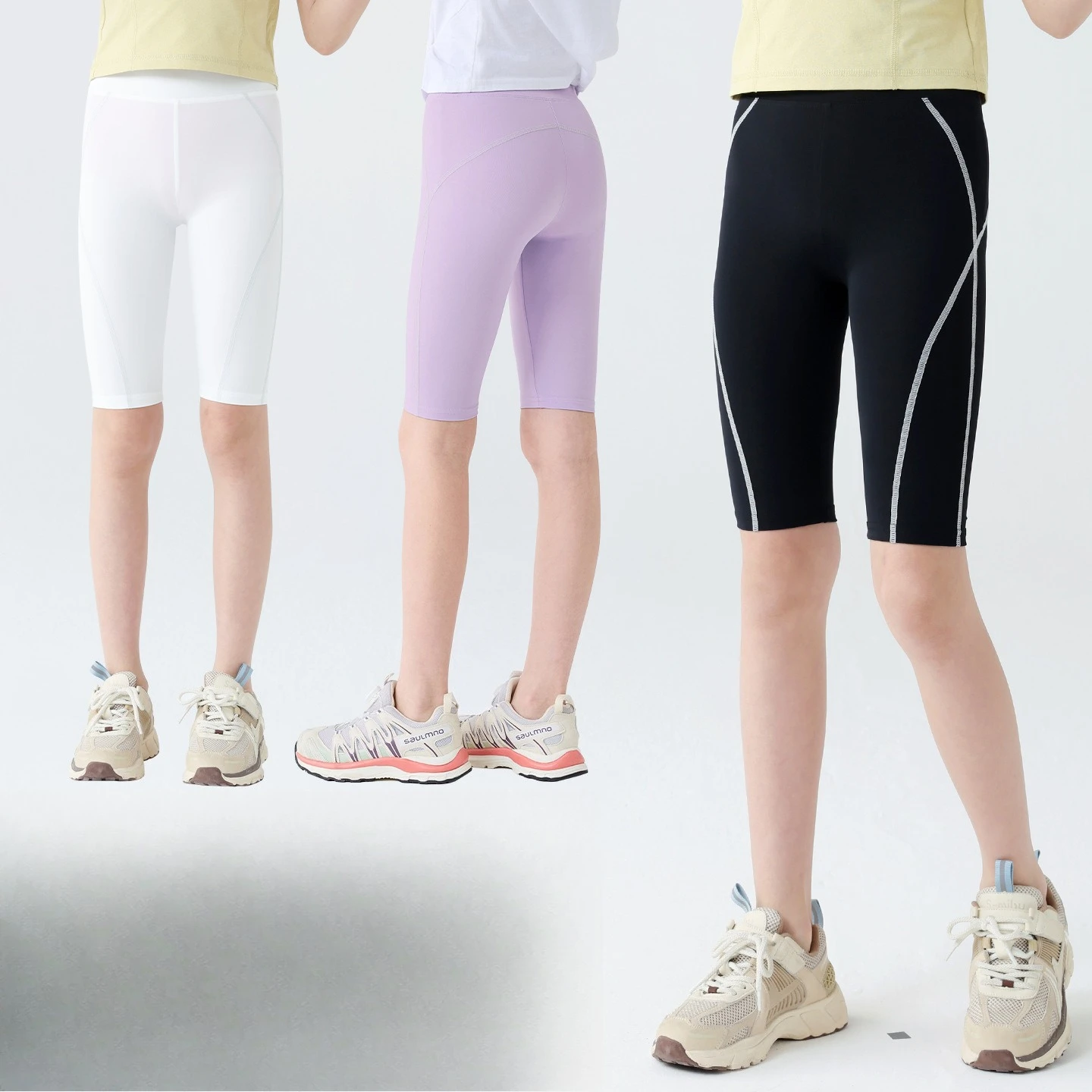 Girls Shark Five-Point Leggings Summer Kids Yoga Middle Pants Soft Kids Cycling Shorts Teenager Sport Clothing Baby Capris