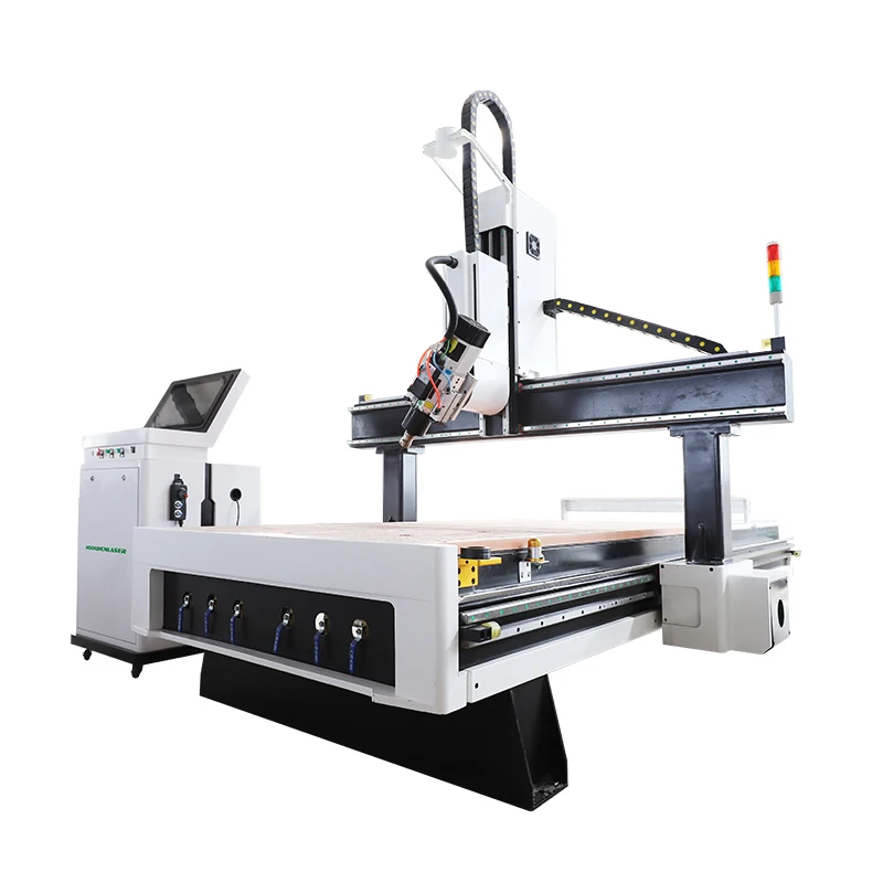 4 Axis Wood Carving cutting Cnc Machinery 1325 ATC CNC Router With Swing Head And Servo Motor For Wood