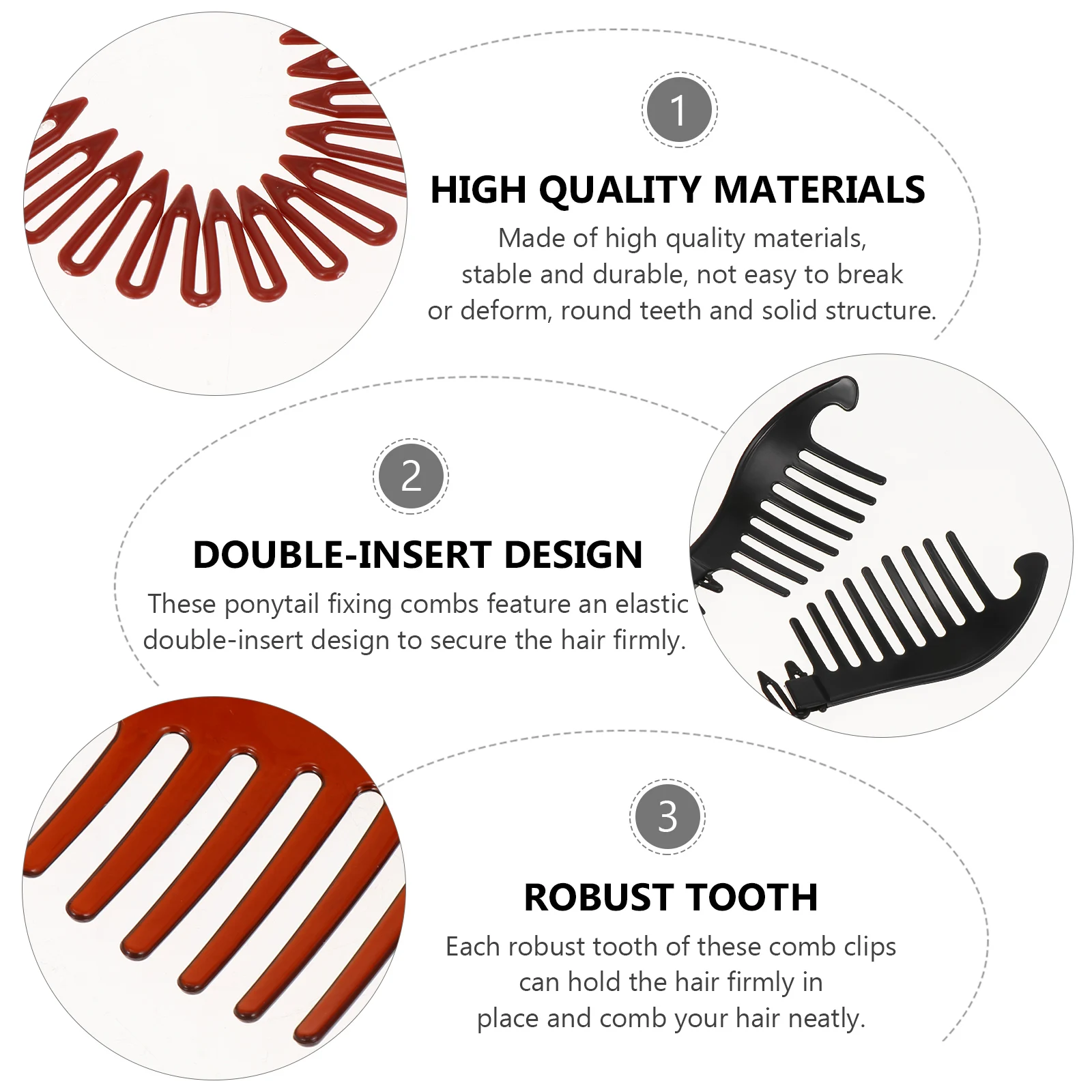 

8 Pcs Side Comb Female Hair Accessories Clamps Headdress Banana Clips