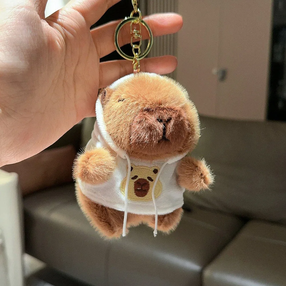

Забавный медведь, толстовка с капюшоном, подвеска в виде капибары, мультяшные подвесные украшения, сумка, подвеска, мягкий рюкзак, брелок, подарок