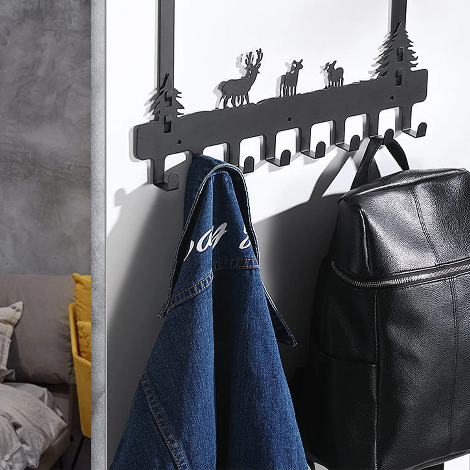 1 pz ganci sopra la porta 8 ganci casa bagno organizzatore rack vestiti cappotto cappello asciugamano appendiabiti supporto da bagno accessori da cucina