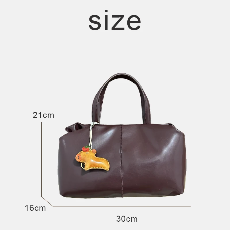 Custom Initials Leather The Tote Bags For Women Luxury Designer Handbags Purses 2026 New In Cowhide Top Handle Underarm Shoulder