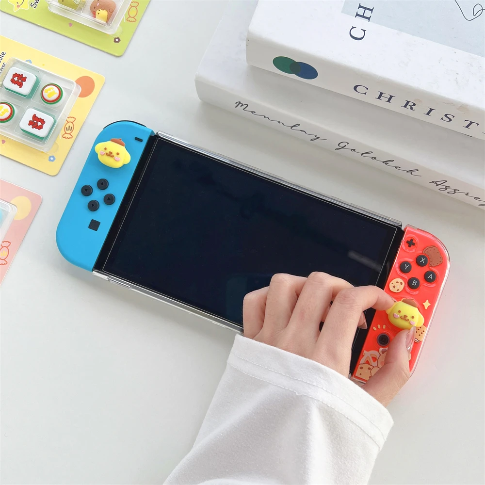 4Pcs Thumb Silicone Grip Cap Cover For Nintendo Switch NS Oled Lite Game Joystick Controller Accessories Sanrio Disney Stitch