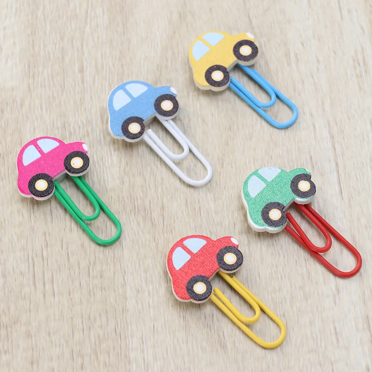 50Pcs Colorful Wooden Clips Sturdy Eco Friendly Bookmarks Document Holders Office School Decoration Creative