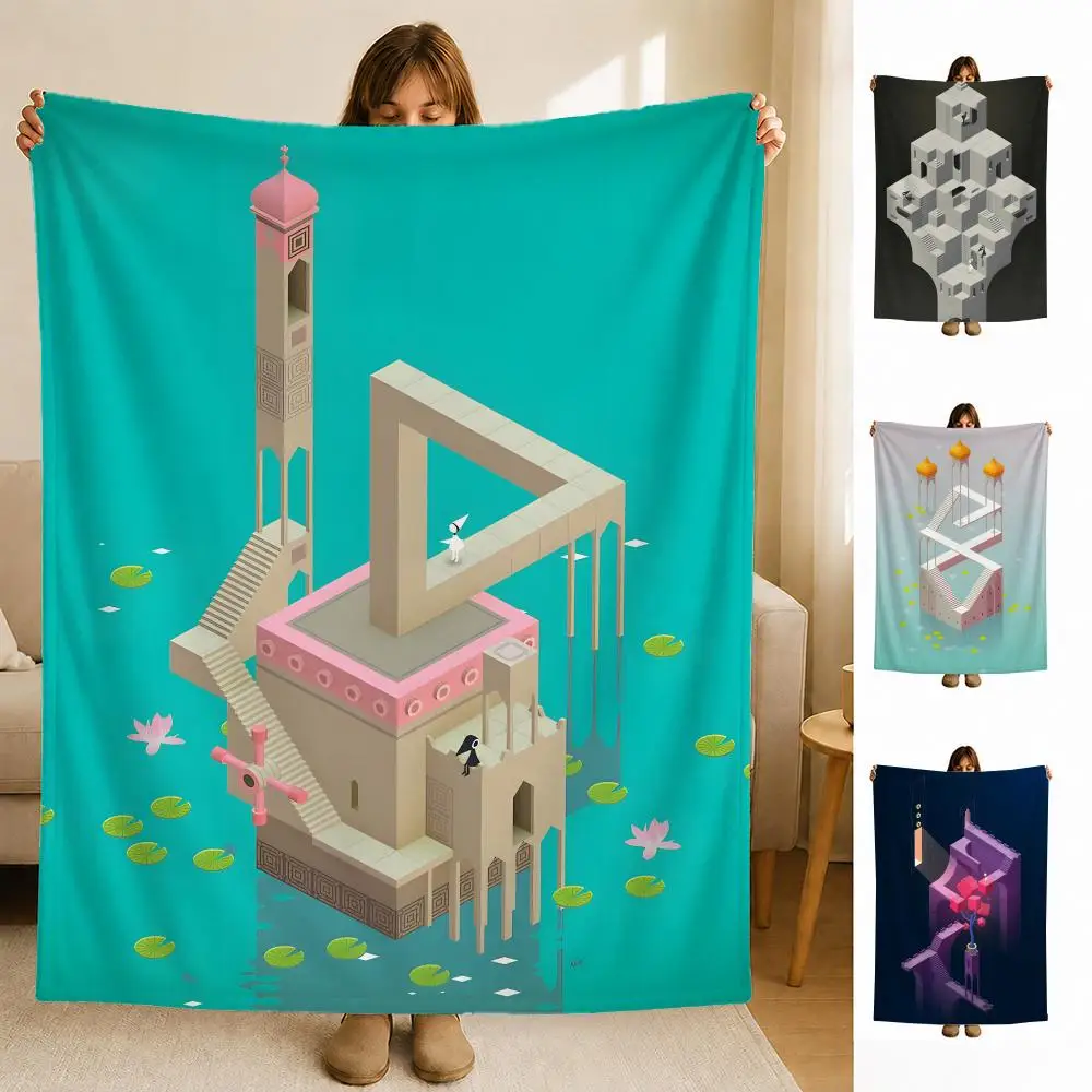 game M-Monument V-Valley Throw Soft Flannel Blanket for Bed Bedroom Sofa Picnic Throw Skin-friendly Breathable Gift Cover