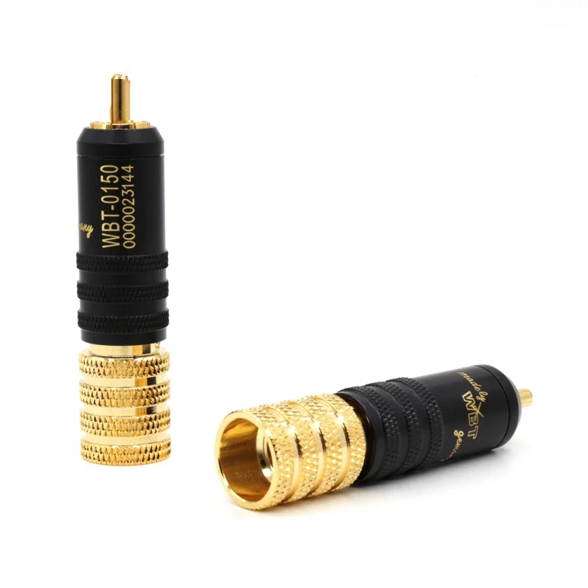 R1732 RCA Plug Solder and Screw Locked Jack Adapter RCA Connector Audio Plug Terminal Gold Plated Copper With Screw Locking