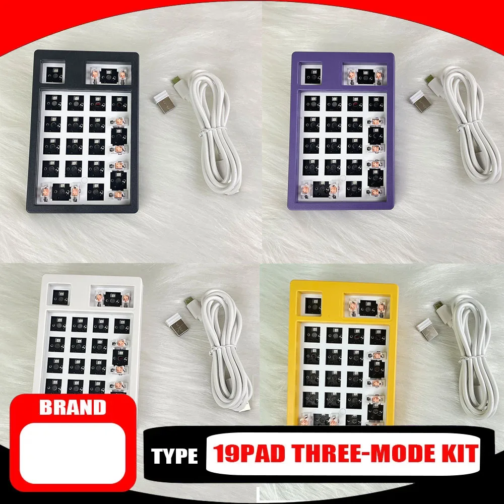 Next Time Nt19 Pad Keypad Kit 3 Mode RGB Hot Swap Wireless Customized Bluetooth Numpad Keyboard Accessories Simple New