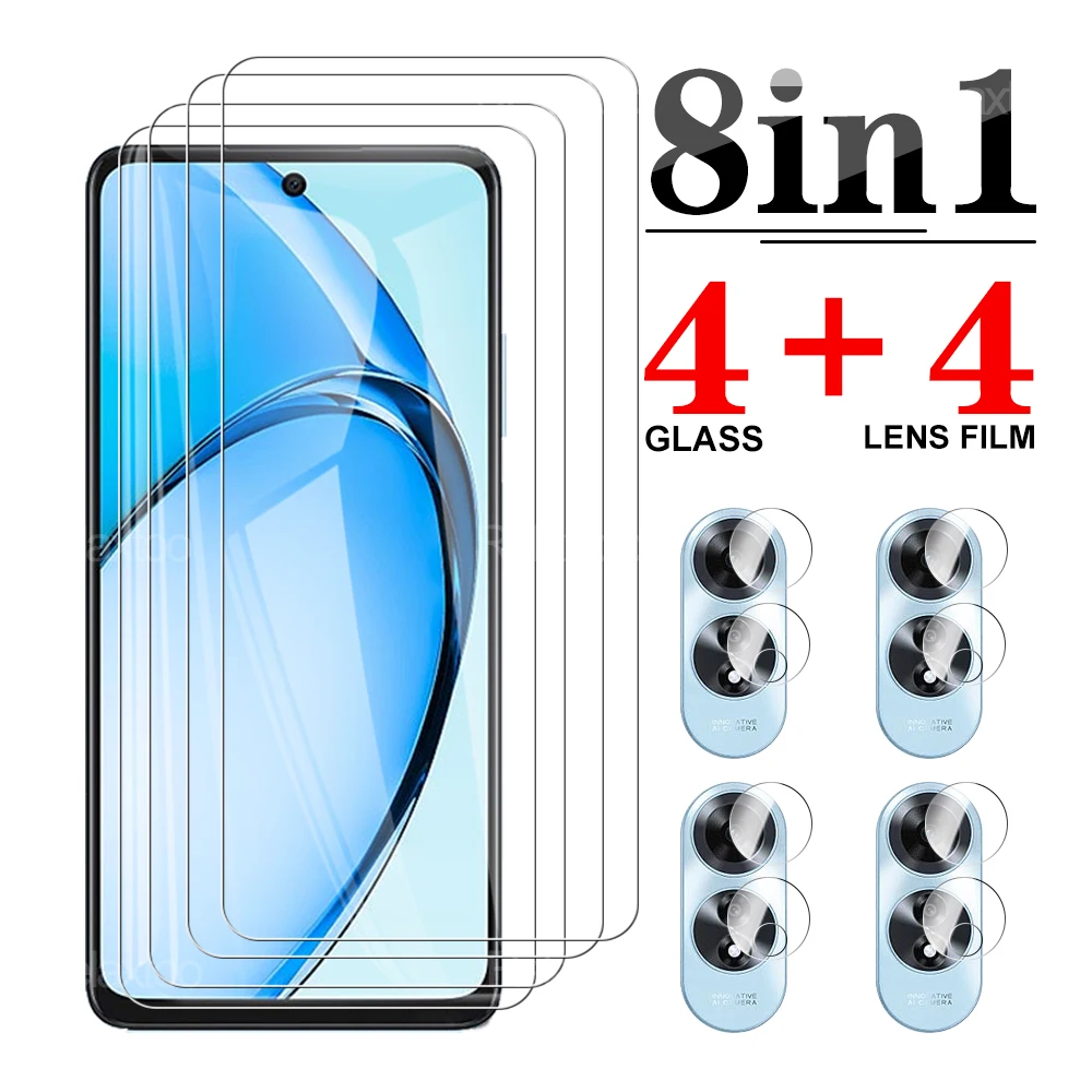 8in1 For Oppo A60 Full Cover Tempered Glass lens film For OppoA60 A 60 60a protective glass oppoa60 2024 Clear screen protector