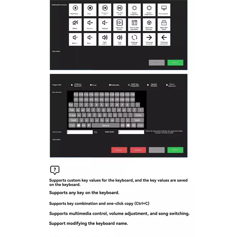 

Exquisite-RGB Backlit Mechanical Red Switch Mini 1-Key Keyboard One-Key Shortcut USB Custom Programmable Macro Keypad A