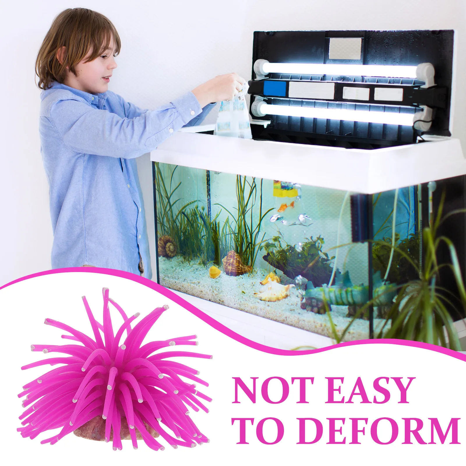 

Simulation Coral Fish Tank Ornament Elastic Lifelike Coral Reef Decoration Aquarium Landscaping Mini Crafts Sea Urchin Ornament