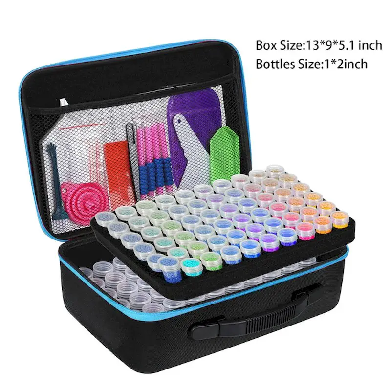 

30/40/60/120 Grids Diamond Painting Tools Kits Diamond Paint Accessories Container Storage Bag Grids Box Pen Handbag