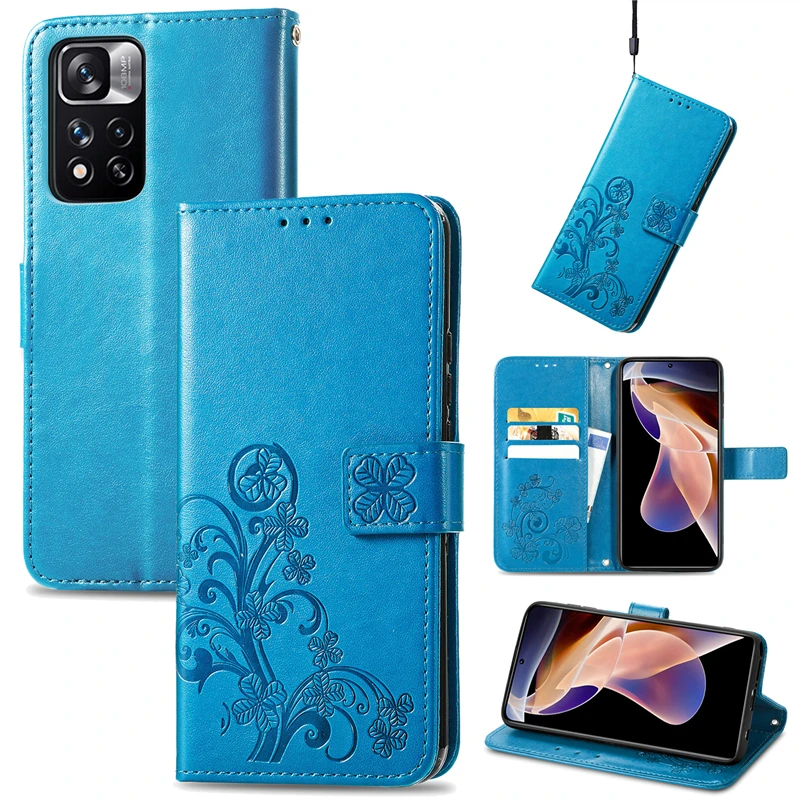 

Full Body Cover Flip Leather Case for Xiaomi Redmi Note 11 Pro 5G Note11 Red Mi Note 11+ 11S Anti-Slip Phone Cover