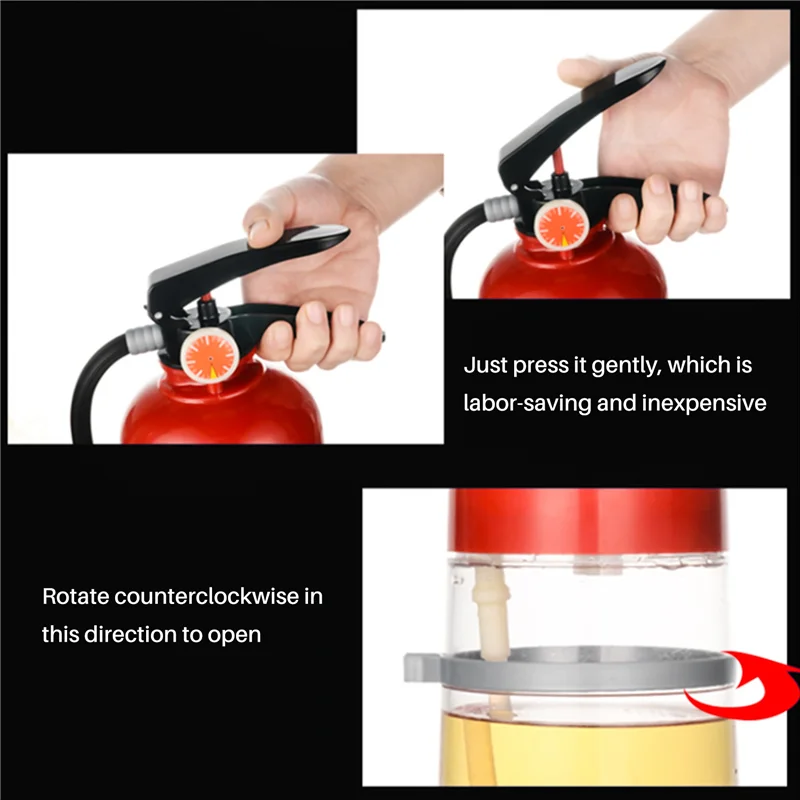 

New 2L Fire Extinguisher Wine Drink Dispenser Party Beer Water Dispenser Beer Barrels Bar Beverage Liquor Drink Dispenser