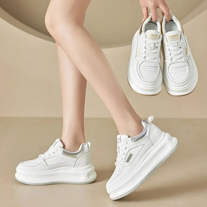 

Женские туфли на наклонном каблуке с толстой подошвой, повседневная удобная дышащая спортивная обувь на весну, осень и зиму