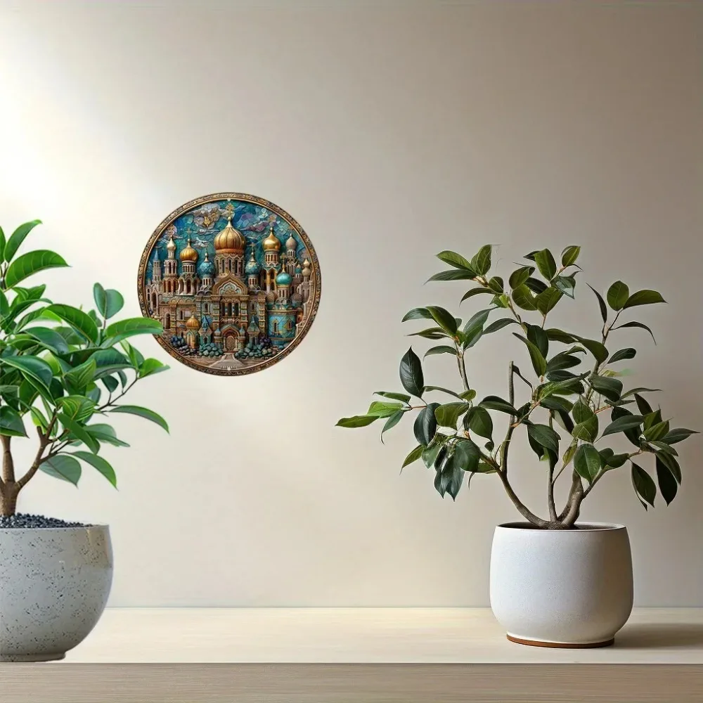 لوحة فنية جدارية مسطحة من الألومنيوم 2D كاتدرائية سانتا صوفيا - ديكور منزلي لغرفة المعيشة مقاوم للأشعة فوق البنفسجية/الخدش #4
