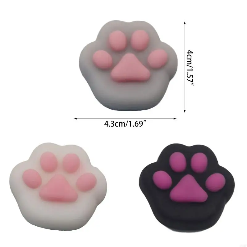 M3GE 6pcs Hand Squeeze Toy Decompressing Animal Paw Toy Interactive Desk Photostudio Props Anxiety for Autism Children