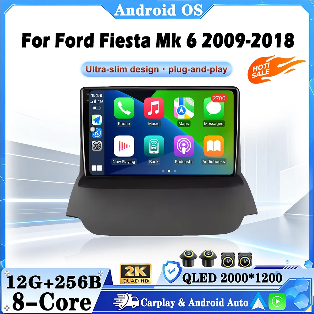 9 inch DSP Stereo for Ford Ecosport 2013 2014 2015 2016 2017 Android Auto GPS Navigation Wireless Carplay Cooling fan Head Unit