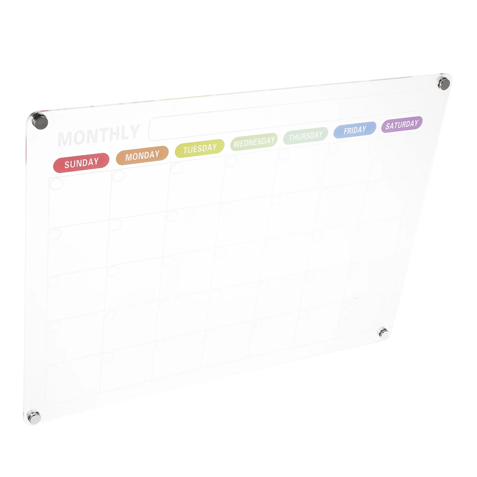

16x12inch Magnetic Planner Board Reusable Dry Erase Calendar Acrylic Fridge Acrylic Board For Fridge Memo Transparent 40 30cm
