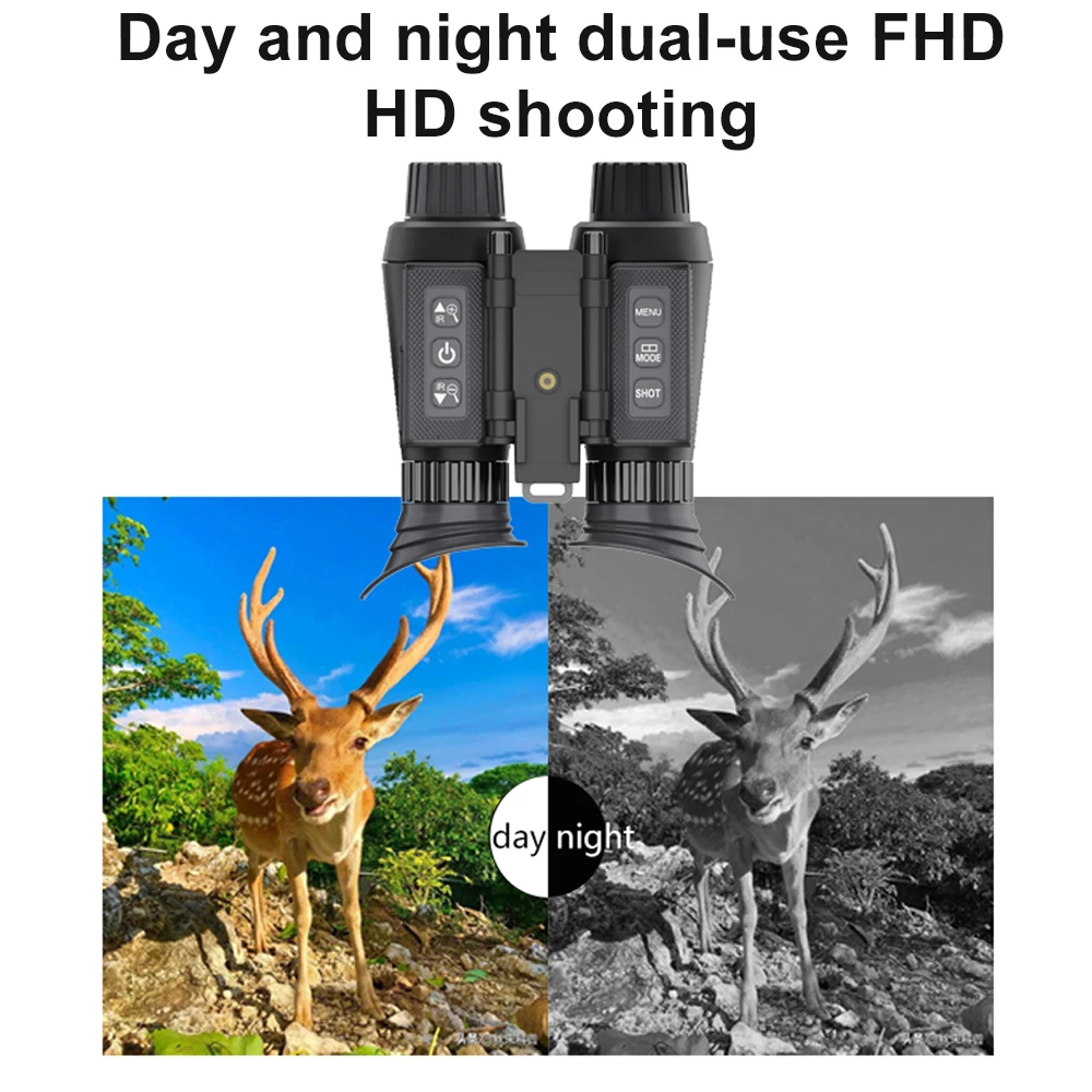 NV8300 Night Vision Device Binoculars Goggles 8X Digital Zoom 4K 36MP 3D Head Mount Infrared Night Vision Telescope for Hunting