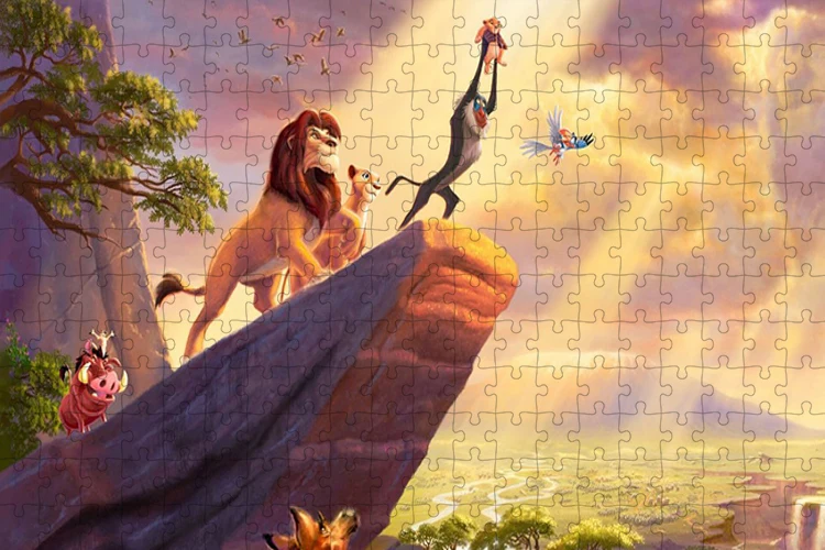 The Lion King Jigsaw Puzzles for Children Adults 300/500/1000 Piece Puzzles Early Education Puzzles Decompress Games Toys