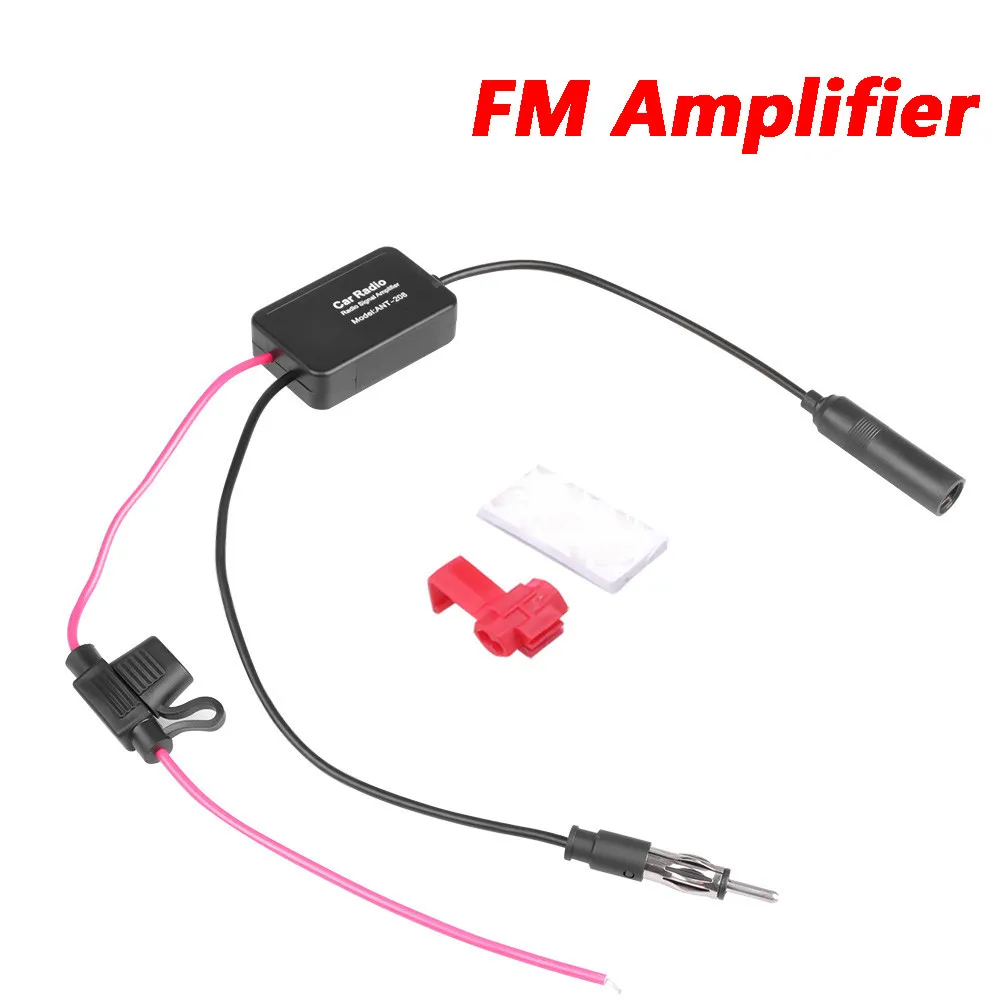 3 in 1 12V Aerial SMA Amplifier DAB FM AM Car Radio Anti-interference Amp Signal Booster Car Antenna 76-108MHZ For Marine Boat