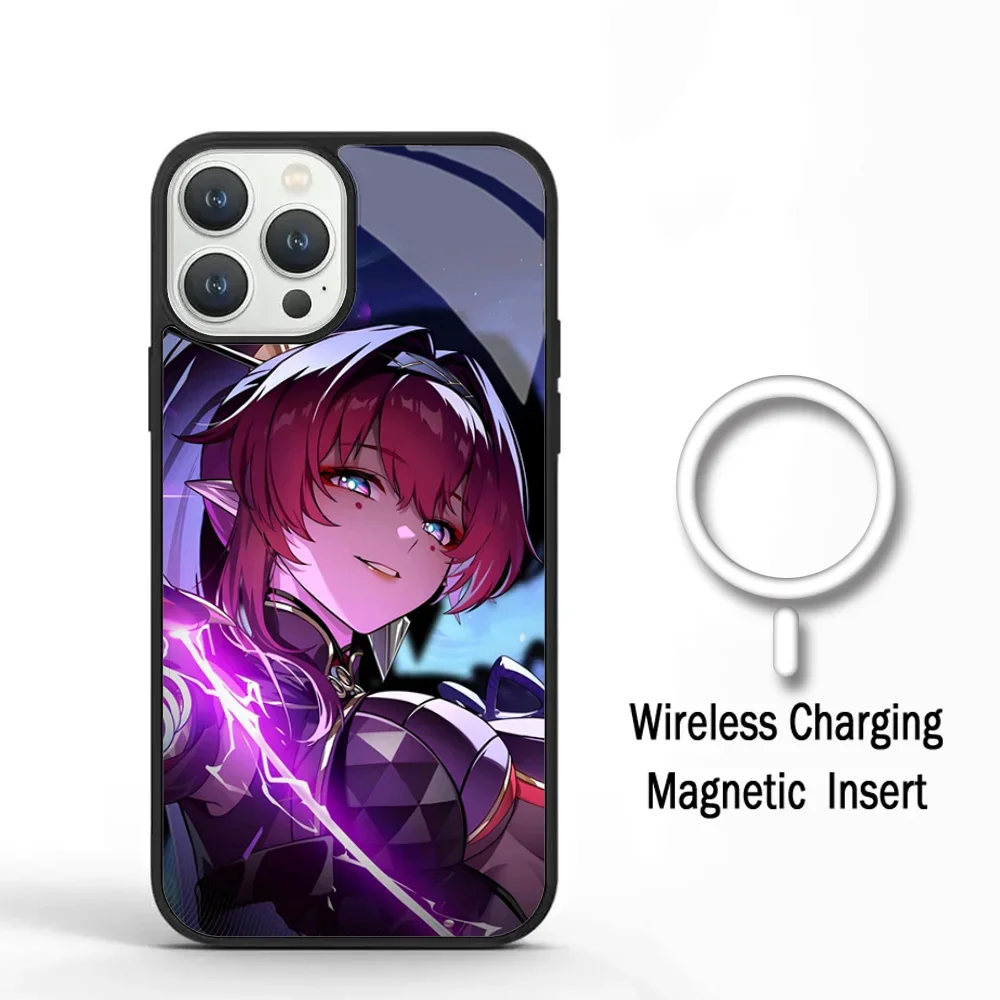 Game Wuthering Waves Baizhi Phone Case For IPhone 11 12 13 14 15 Plus Pro Max Mirror Acrylic Cover For Magsafe