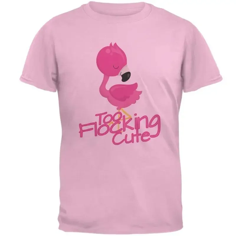 Flamingo Too Flocking Cute Mens T Shirt
