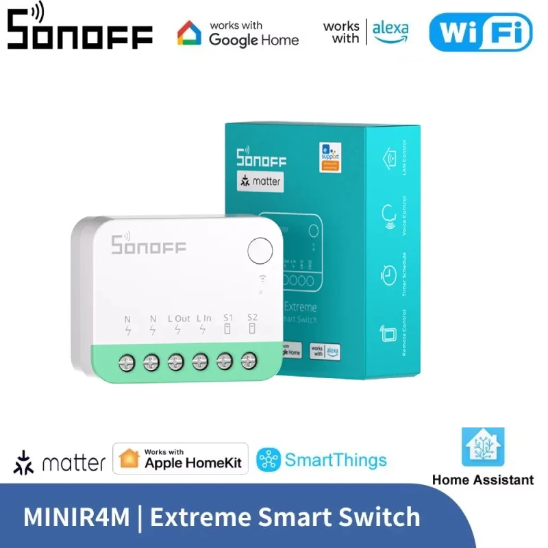 SONOFF MINIR4M Wifi Mini-R4M Matter Smart Switch Smart Scene Detach Relay Mode Ewelink Alexa Home Assistant Alice Smartthings