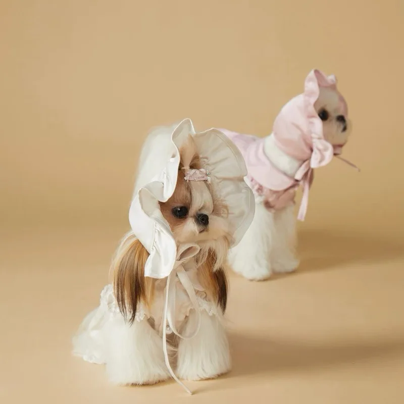 

Little Dog Clothes, Pink Dress, French Exquisite Cat Princess Dress, Princess Style Pet Couple Outfits, Yorkshire Terrier