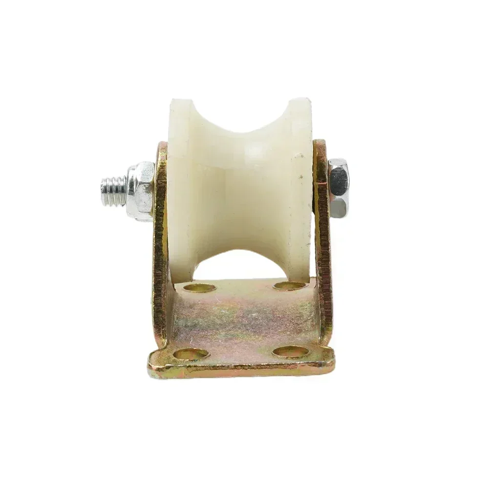 Puleggia per binario a rulli scanalata in nylon da 1 pz V / U V in nylon con supporto 30 mm 45 #   Rulli resistenti scanalati per porta Tacco scorrevole