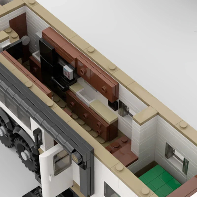 City Car Model Moc Building Bricks Flight 264BHW Camper Trailer Technology Modular Blocks GiftsToys DIY Sets Assembly Christmas