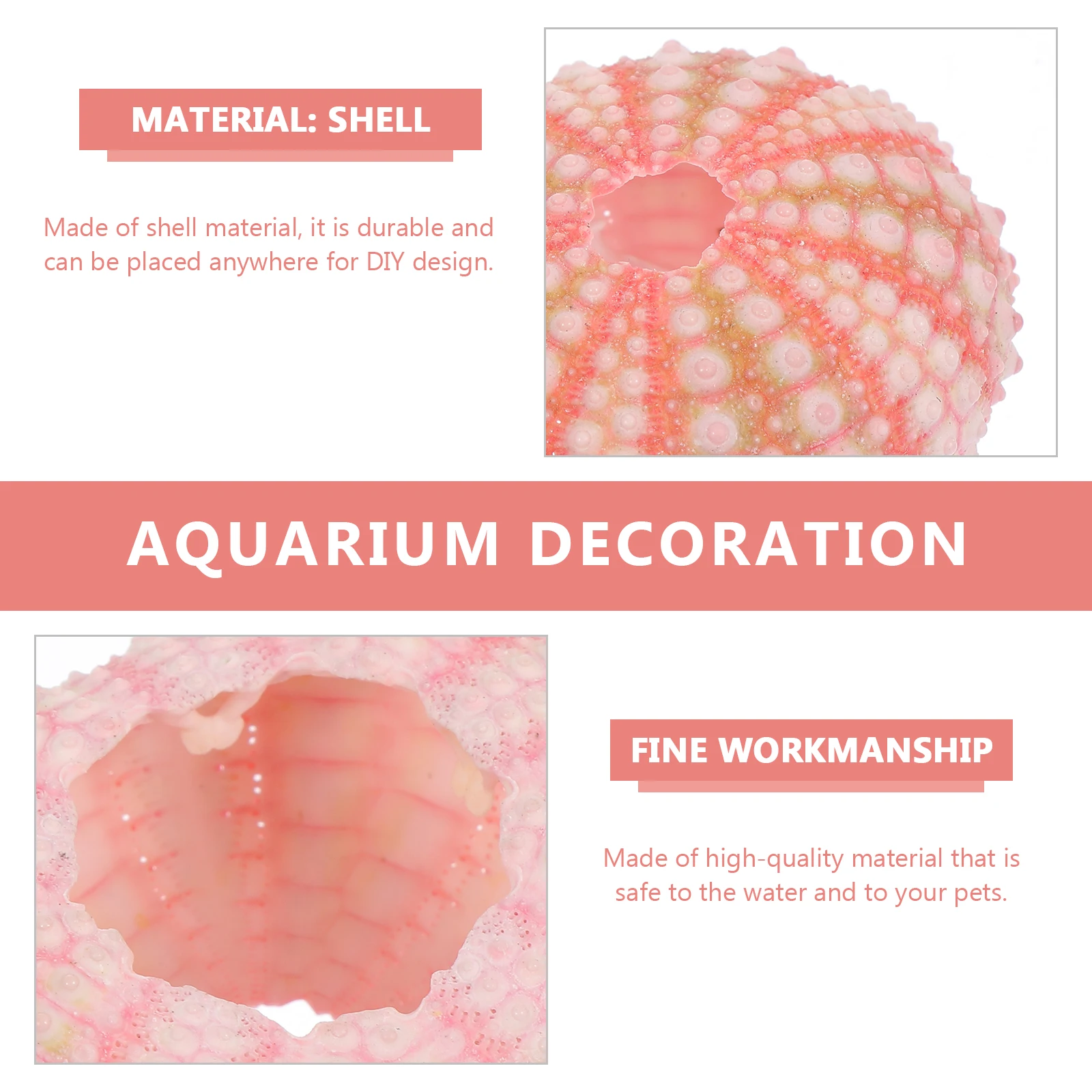 5Pcs Sea Shell Decorations Aquarium Fish Tank Home Office Desktop Accessories Crafts HighQuality Safe Material Rich Color